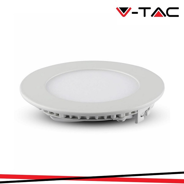 Pannello LED Incasso 6w Luce Fredda 6000°k Diam 120 490 Lumen